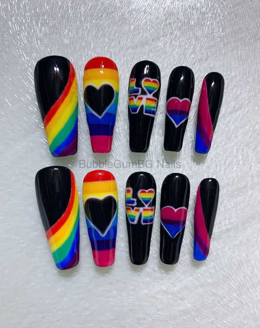 Bi Rainbow Pride On Black